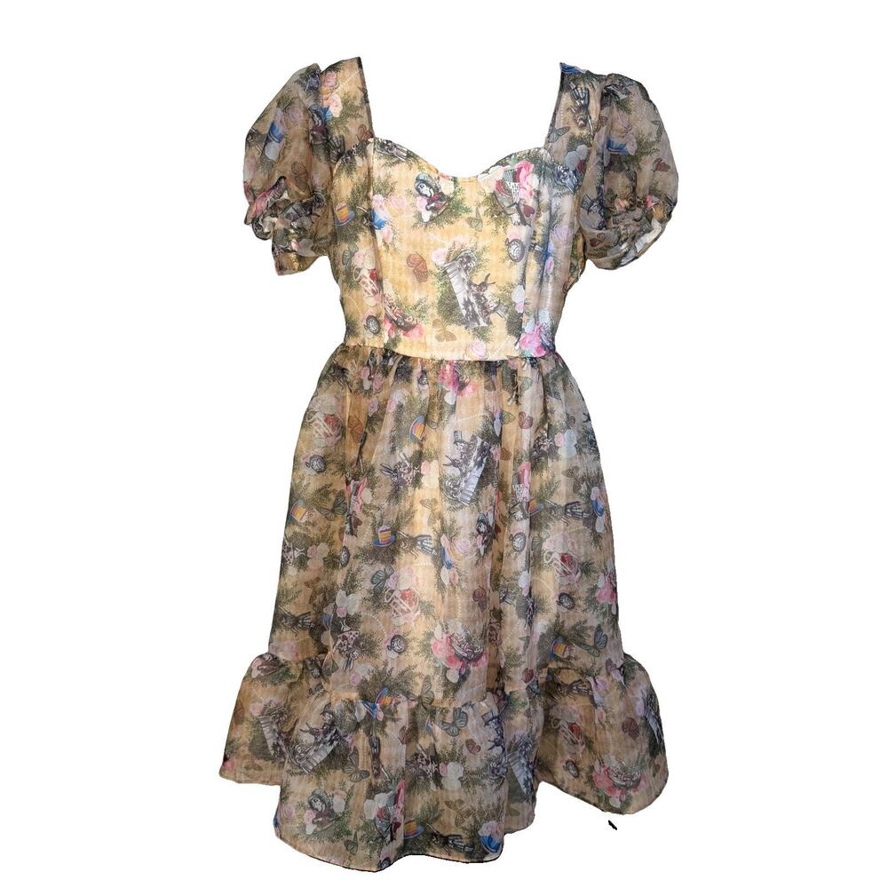 Thorn & Fable Alice In Wonderland Dress Plus 2 Mad Hatter NWT Hot Topic Goth